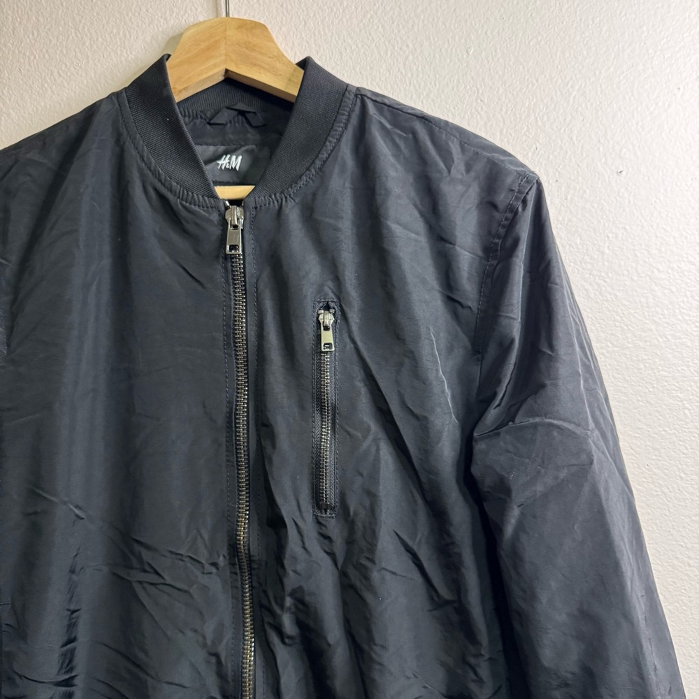 H&M Charcoal Bomber Jacket for Men